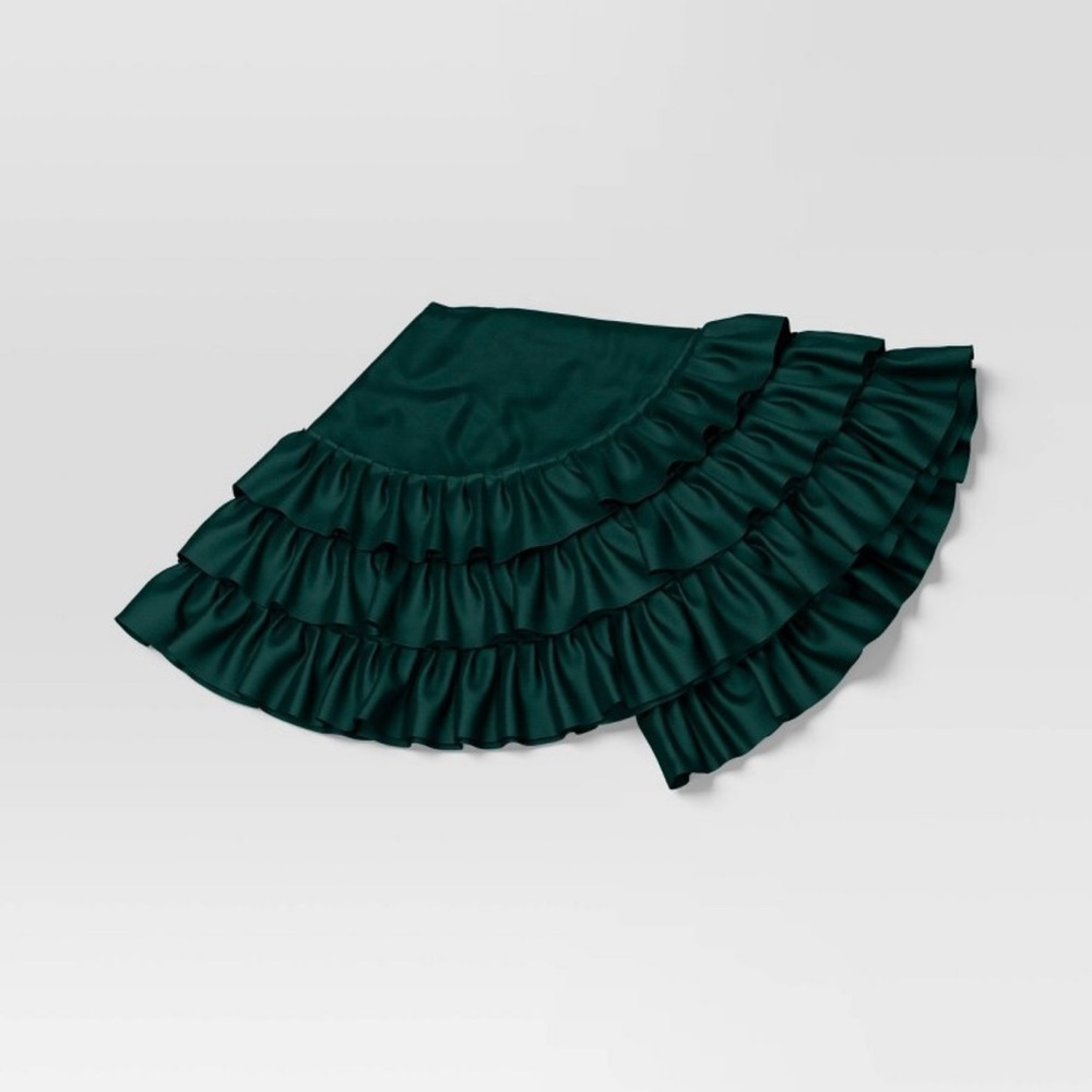 Wondershop 48" Christmas Ruffle Tree Skirt - Emerald
Green